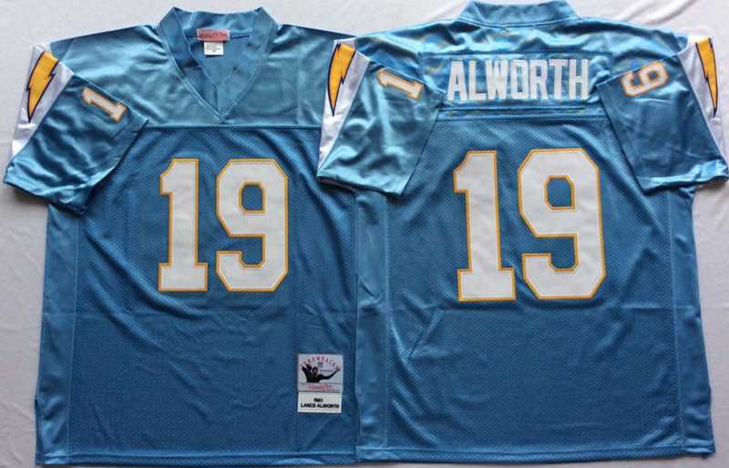 Chargers 19 Lance Alworth Light Blue M&N Throwback Jersey->nfl m&n throwback->NFL Jersey